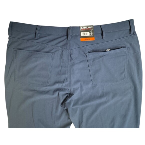 Kirkland Signature Mens 42x34 Blue Commuter Pants Dress Casual Trousers - Picture 3 of 6